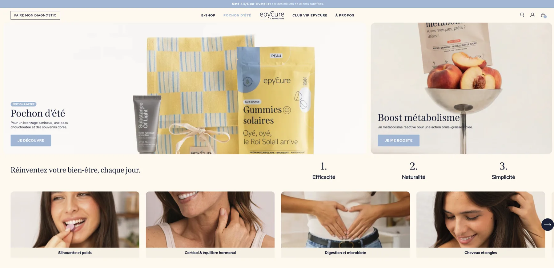 Homepage officielle Epycure