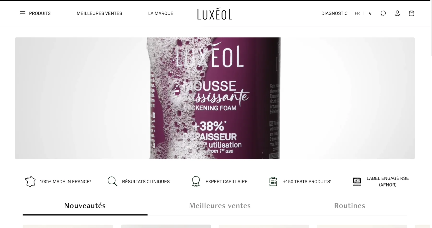 Homepage officielle Luxéol