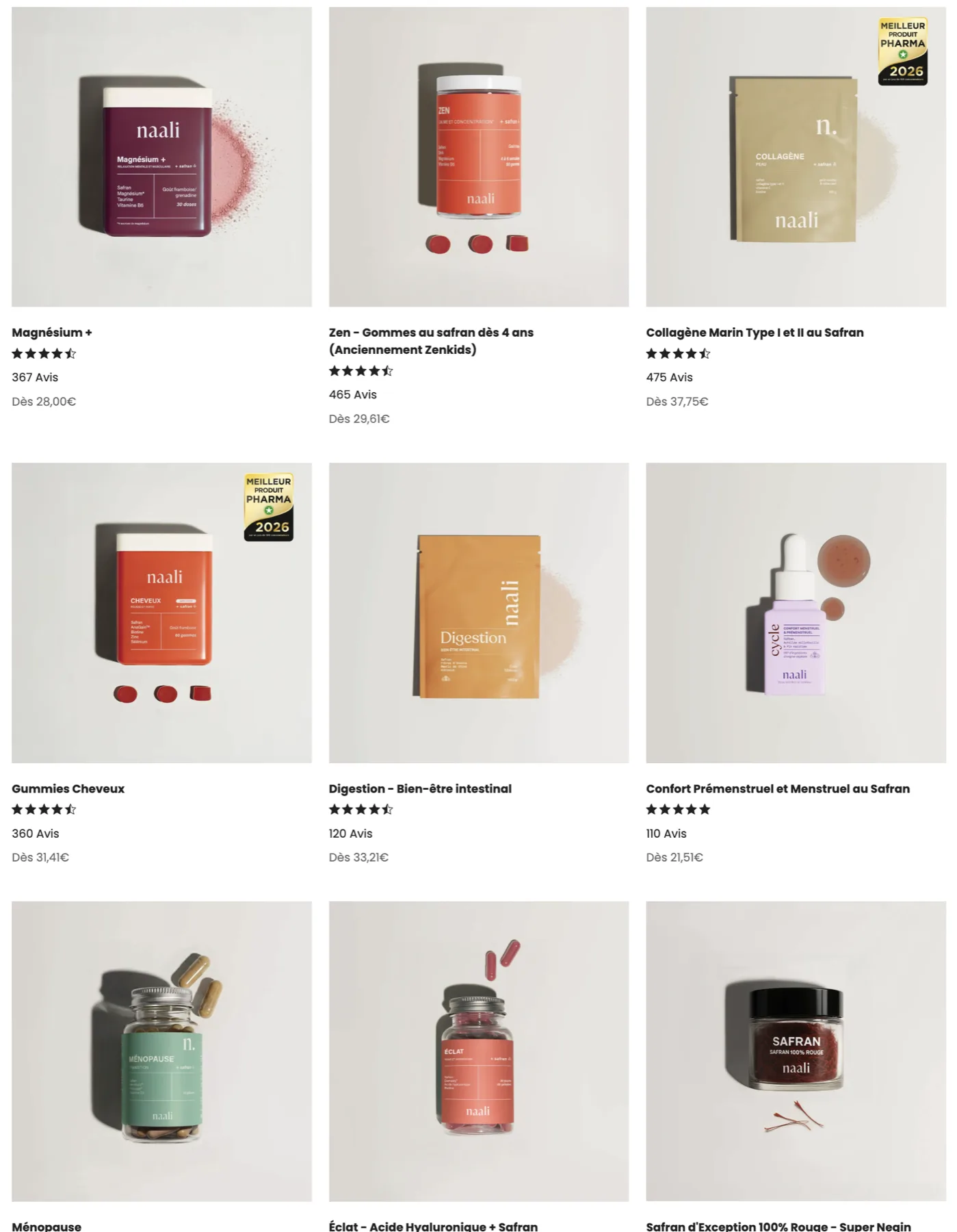 Gamme Naali : tous les pots