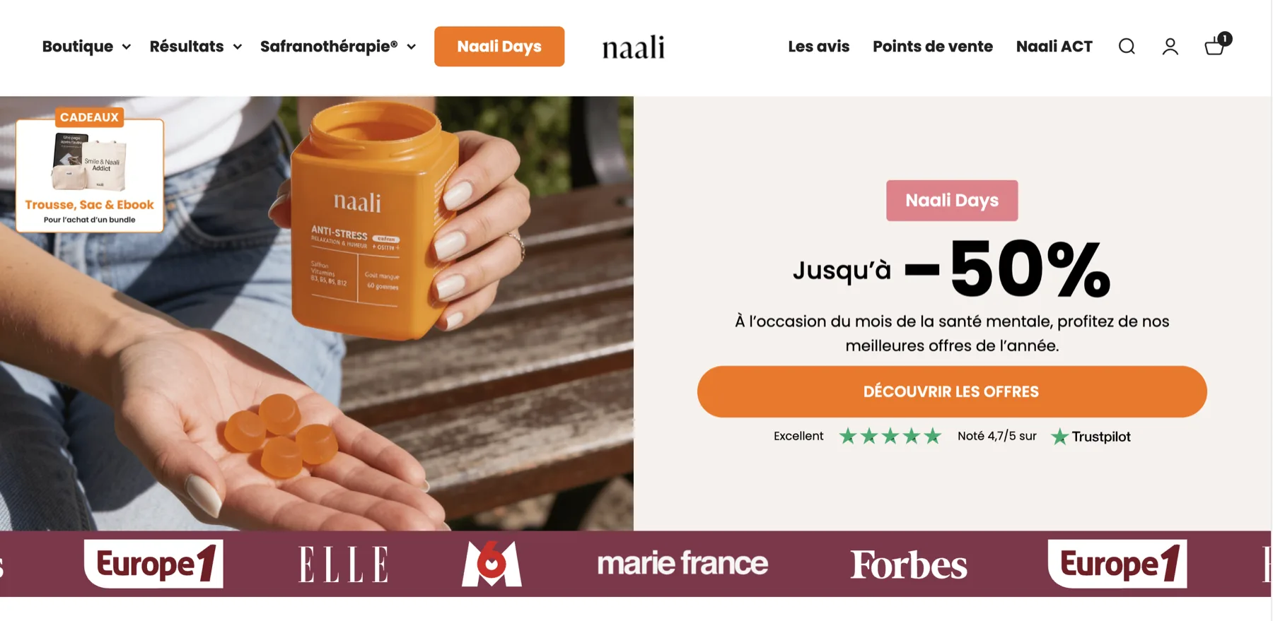 Homepage officielle Naali