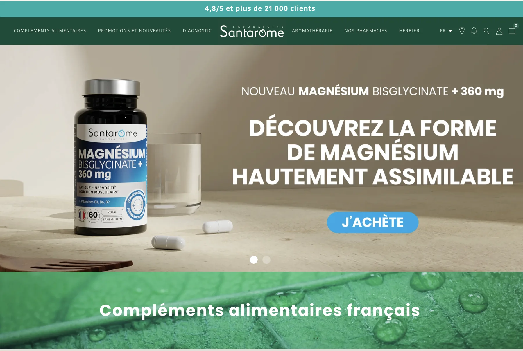 Homepage officielle Santarome