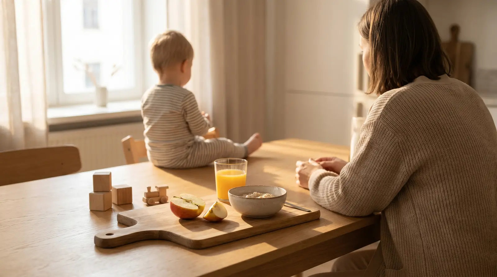 Sélection de gummies immunité enfants français disposés autour d'un cahier de notes pédiatriques, lumière naturelle, fond crème