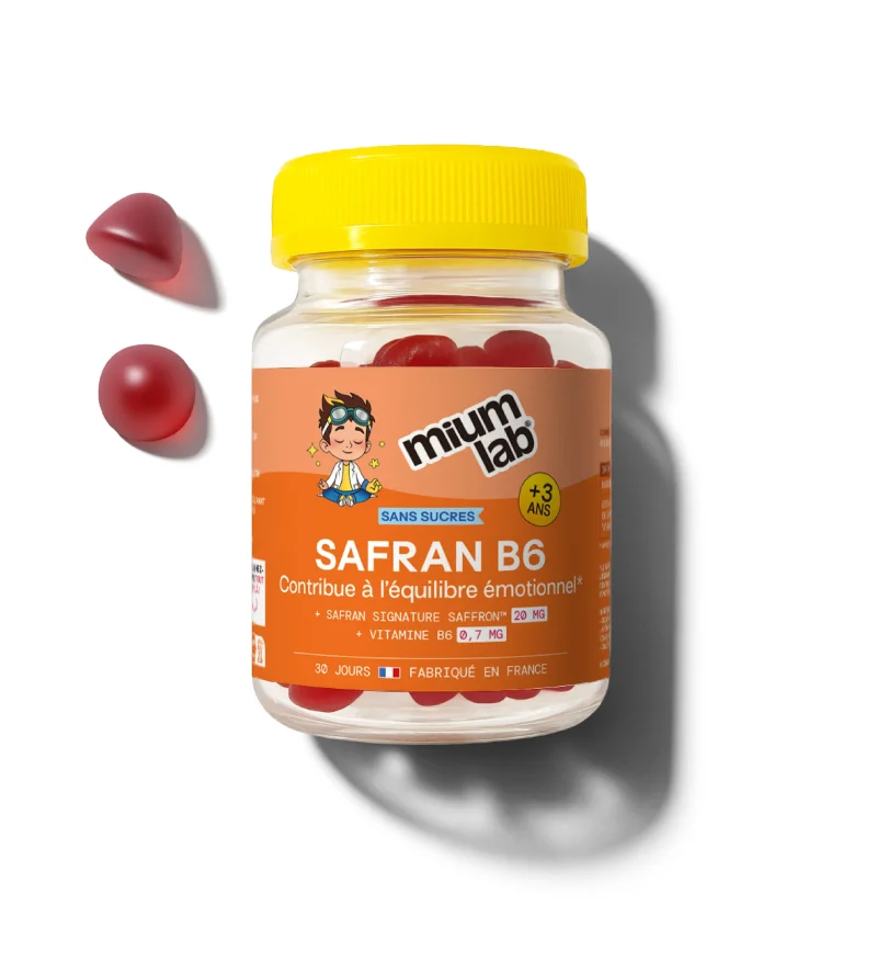 Mium Lab Gummies Safran B6 Fraise Enfants
